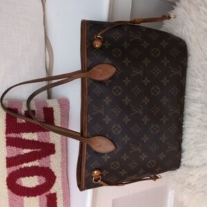 Louis Vuitton Brown Monogram Neverfull PM Vintage 2007 Tote Purse💖